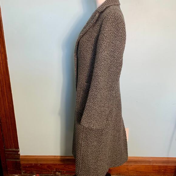 J. Crew Grey Tweed Wool Coat Size 4 - Picture 2 of 7